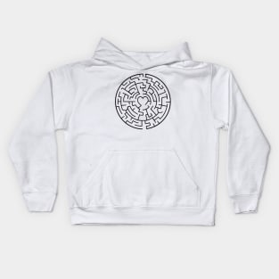 Smiling Happy Face Maze Kids Hoodie